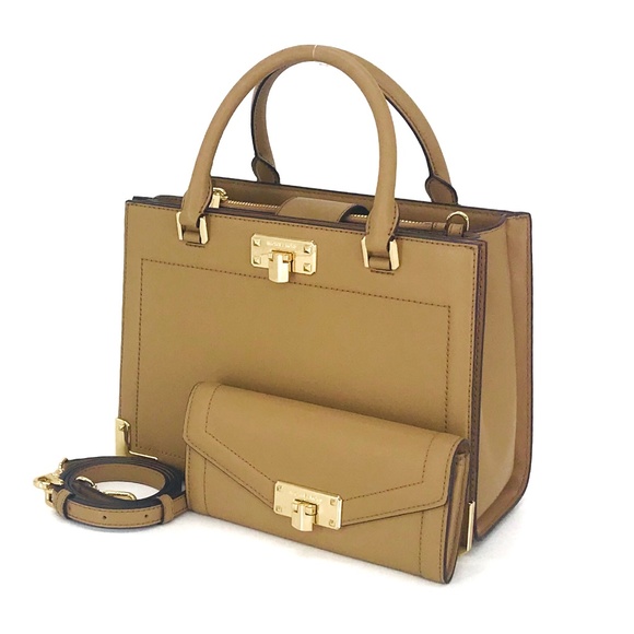 2PCS Michael Kors Kinsley Accordion Satchel Wallet - Picture 2 of 8